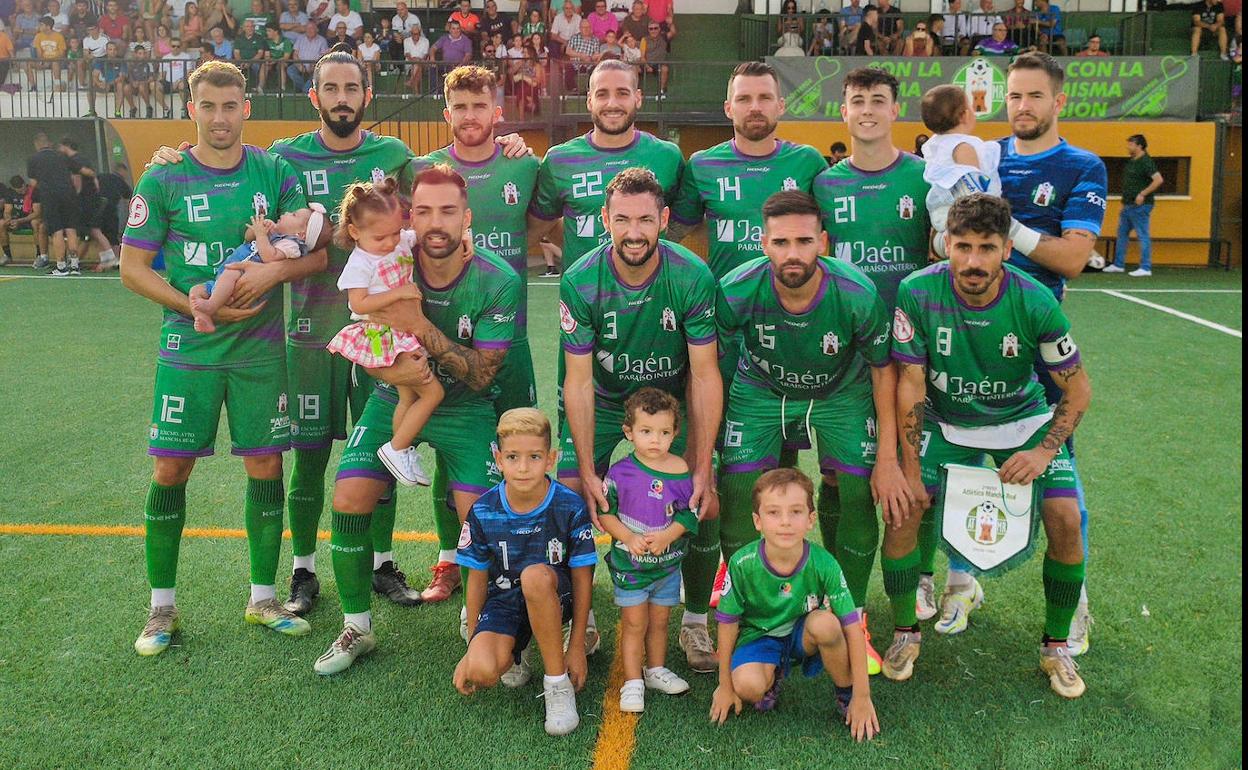 Formación inicial del Mancha Real en su primer partido en La Juventud de esta temporada. 