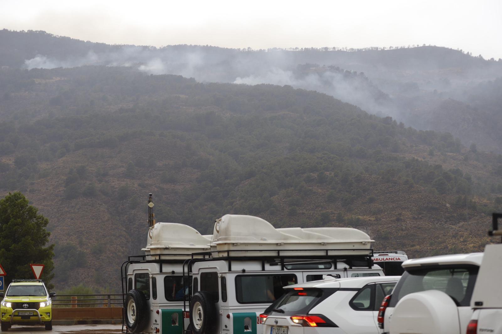 Las lluvias ayudarán para evitar que sigan avanzando las llamas