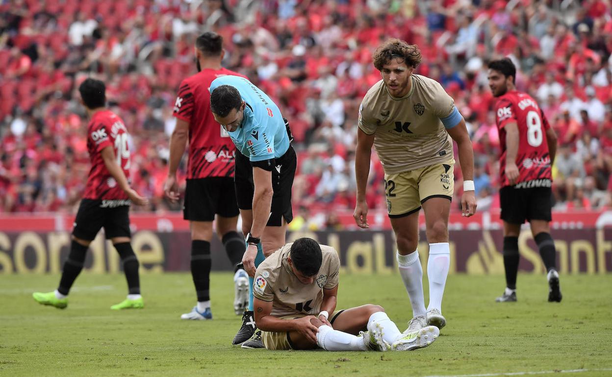 Los rojiblancos lamentan el gol del Mallorca. 