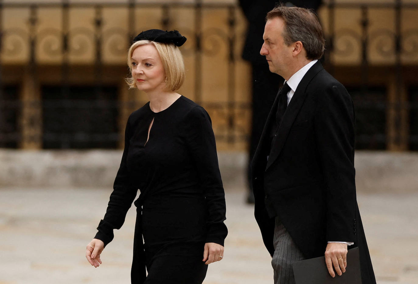 La primera ministra Liz Truss y su marido, Hugh O'Leary.