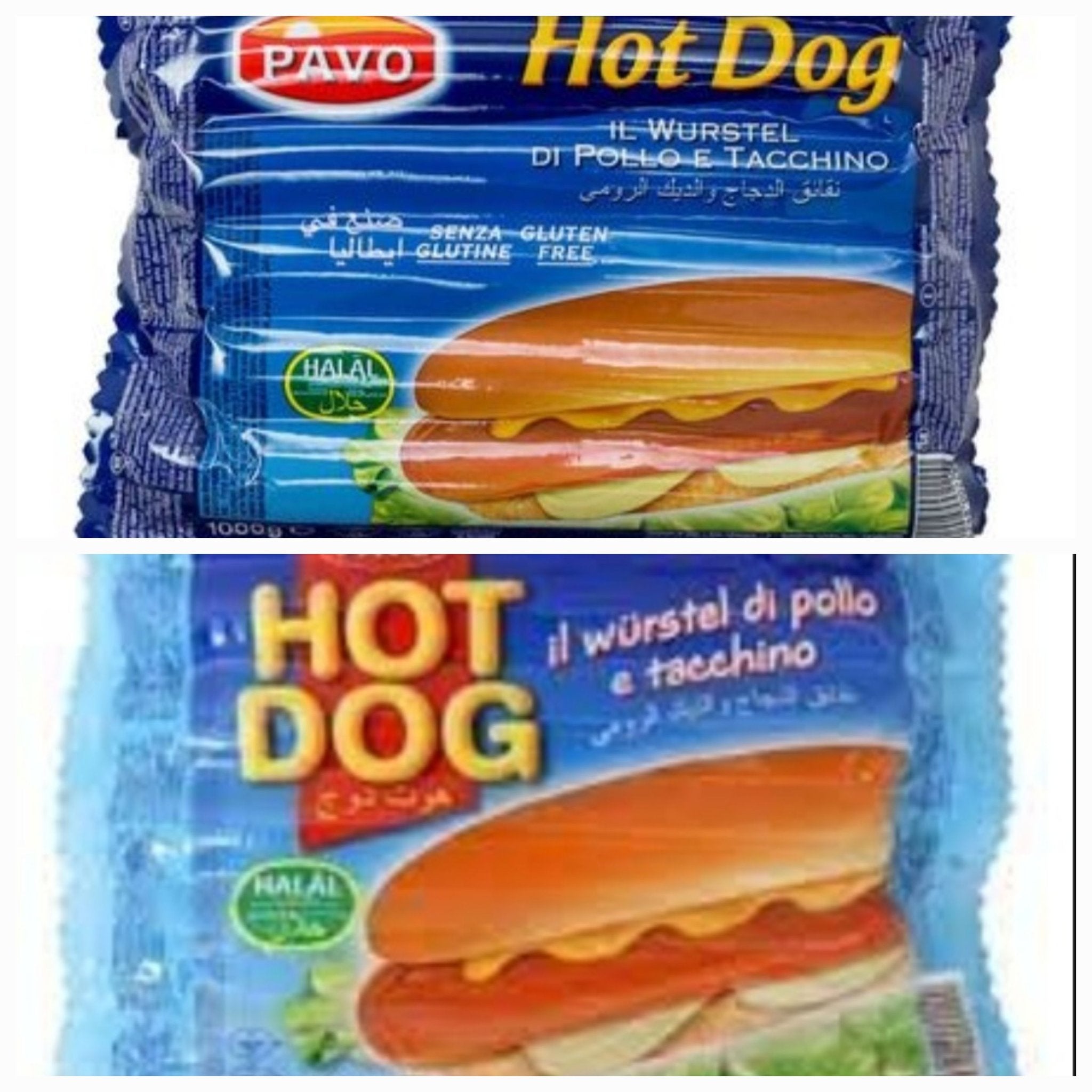 Salchichas Hot Dog de PAVO.