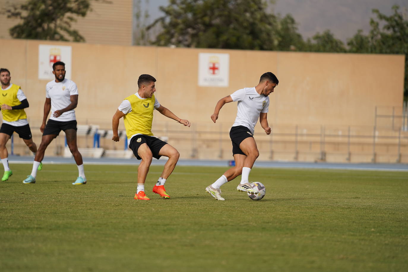 Momento de la sesión de entrenamiento de los rojiblancos.