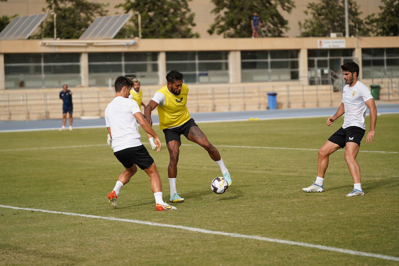 Momento de la sesión de entrenamiento de los rojiblancos.