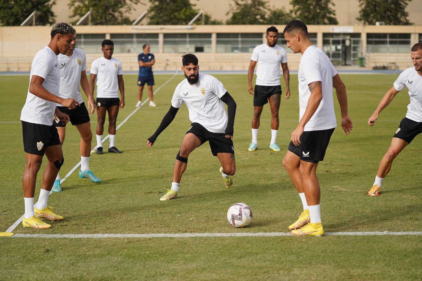 Momento de la sesión de entrenamiento de los rojiblancos.