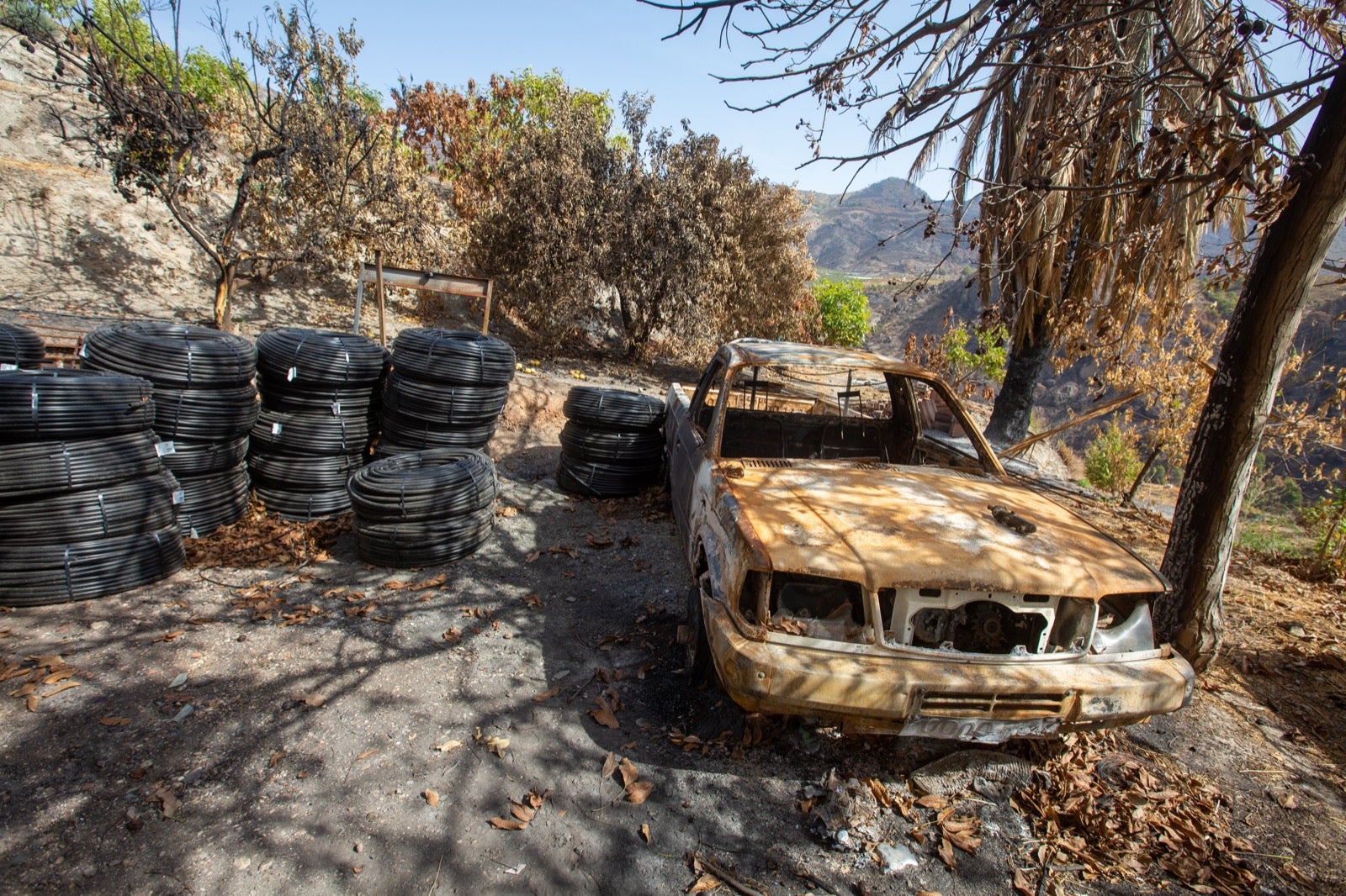 Así ha quedado la zona de Los Guájares tras el gran incendio