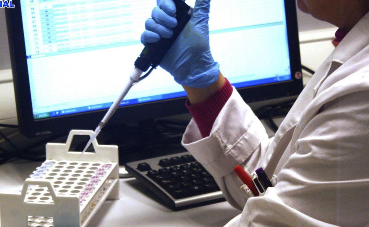 Un análisis policial de ADN. 