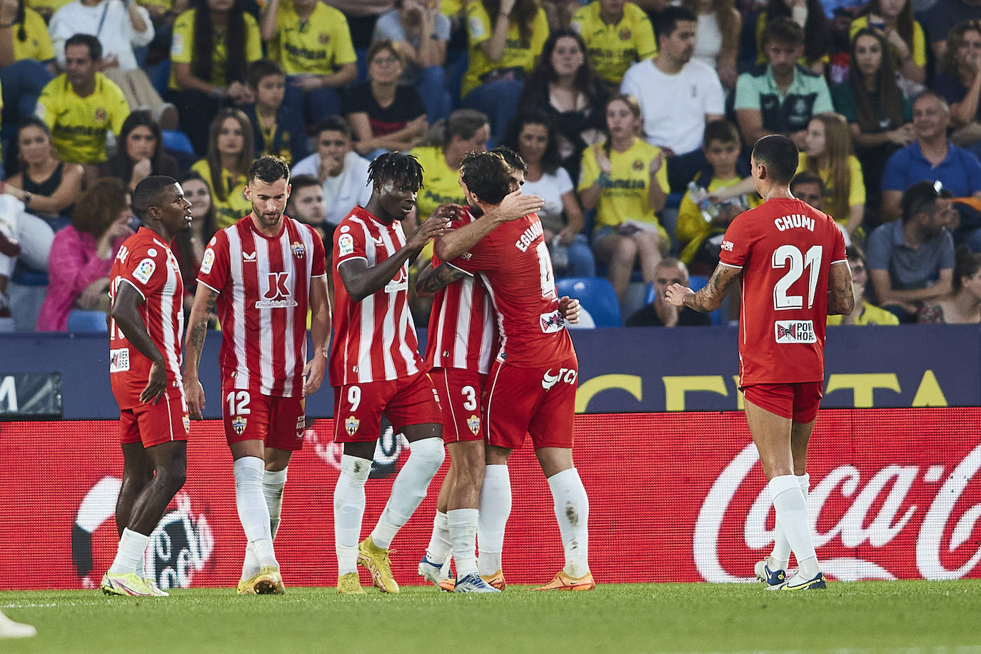 Momento del duelo disputado en el estadio de La Cerámica.