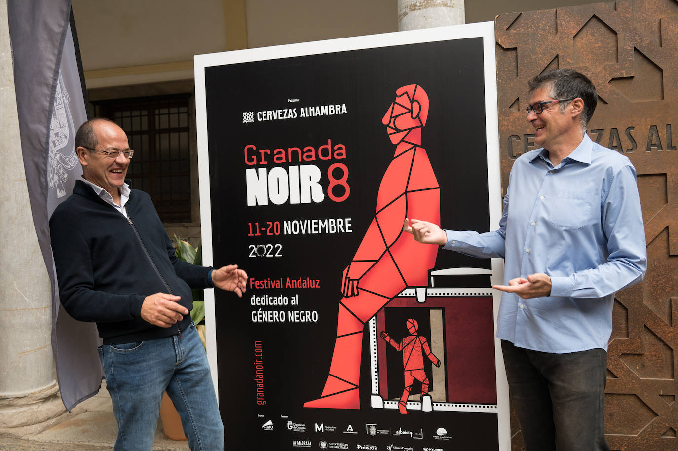 Los encargados de la dirección del festival Granada Noir.