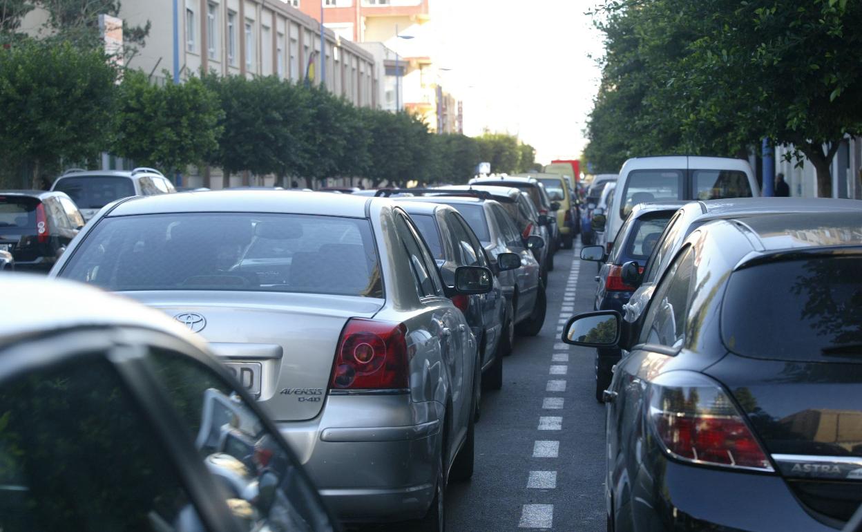Atascos en la ciudad de Almería.