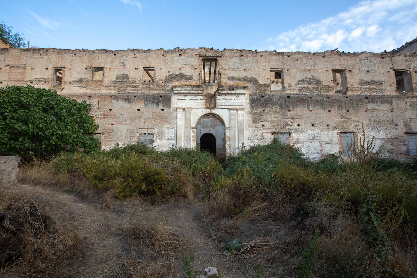 Neglected ruins of the Jesuit Hacienda-Monastery of Jesus del Valle  (s.XVI-XVIII) in the river Darro valley, next to Gr