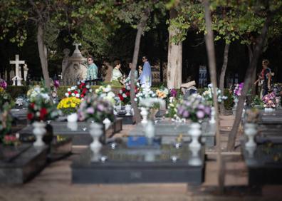 Imagen secundaria 1 - El cementerio se ha llenado hoy de vida. 