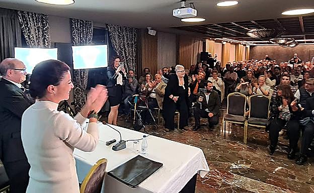 Macarena Olona, al comenzar el acto. 