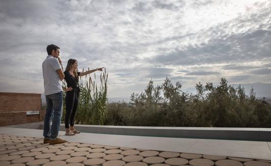 La casa tiene unas maravillosas vistas a la Vega de Granada. 