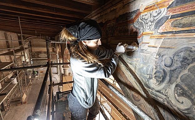 Trabajos de restauración. 