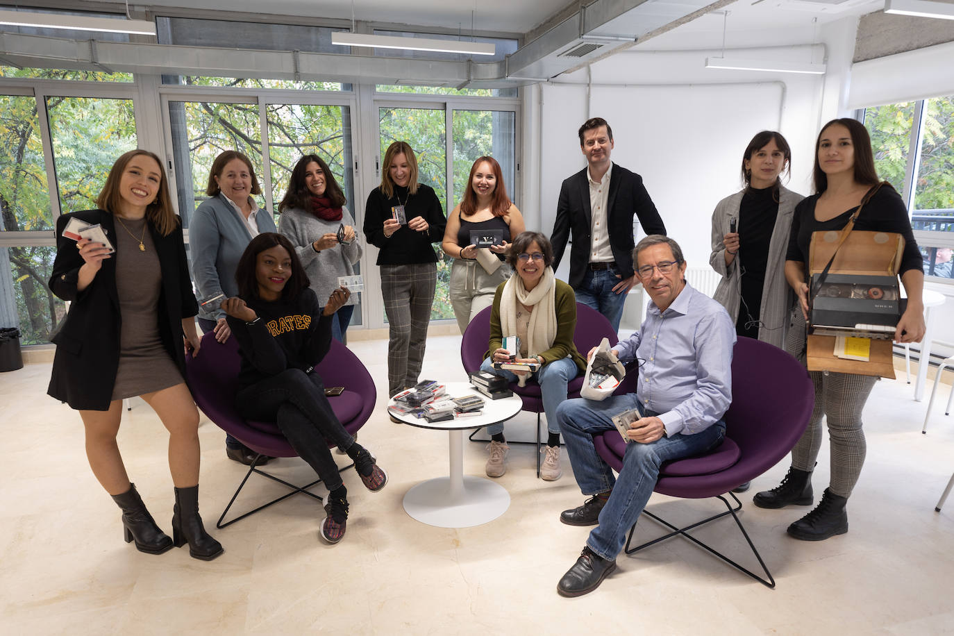 El equipo de 'Habla Granada', casi al completo en la Facultad de Filosofía y Letras de la UGR.