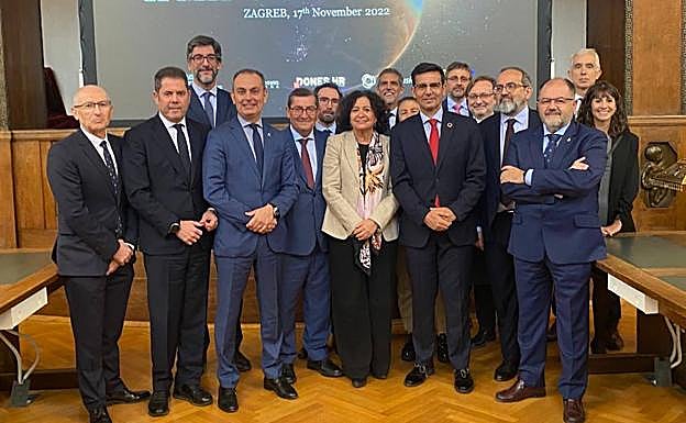 La delegación granadina en Zagreb.