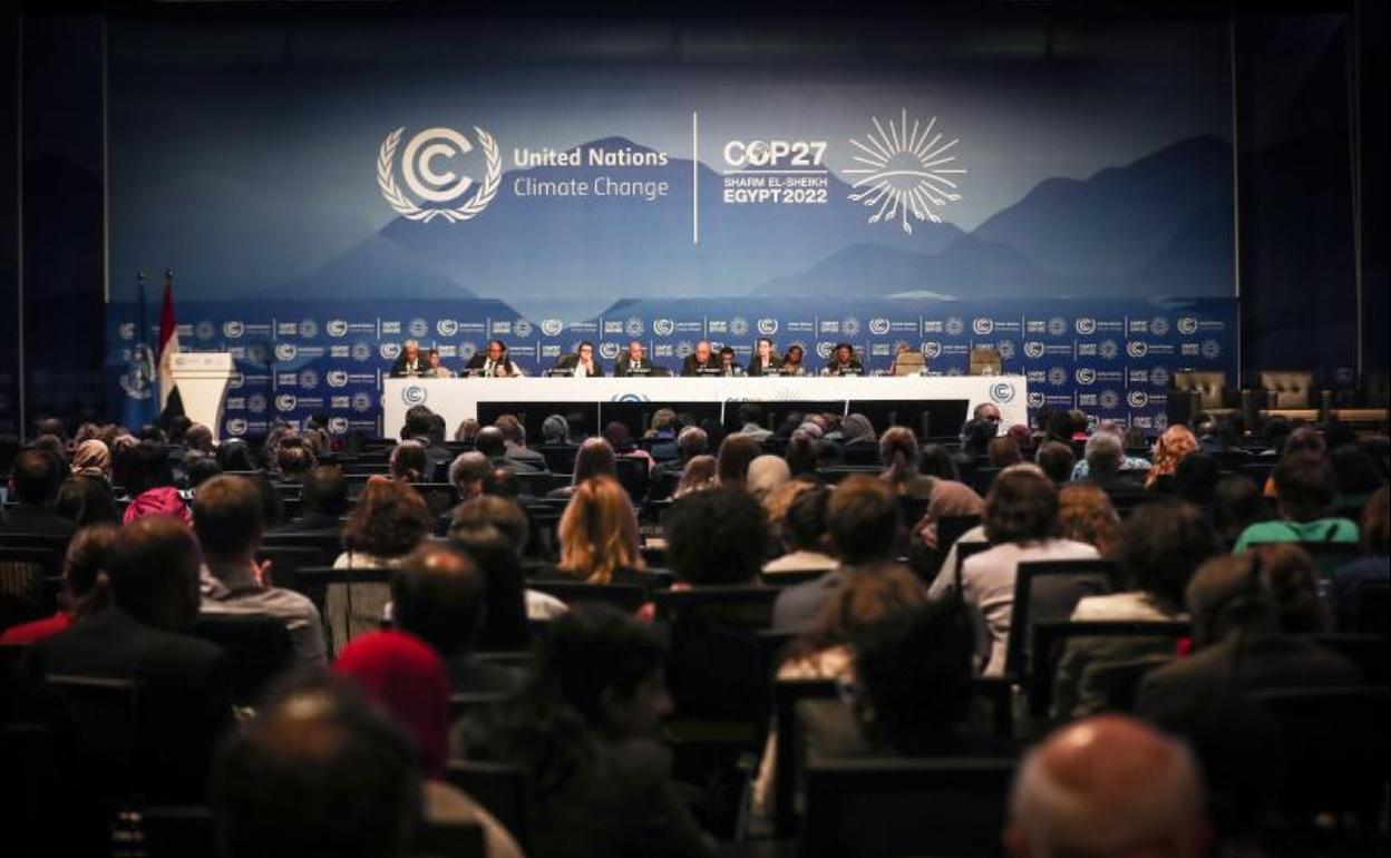 Imagen del plenario de la COP27.