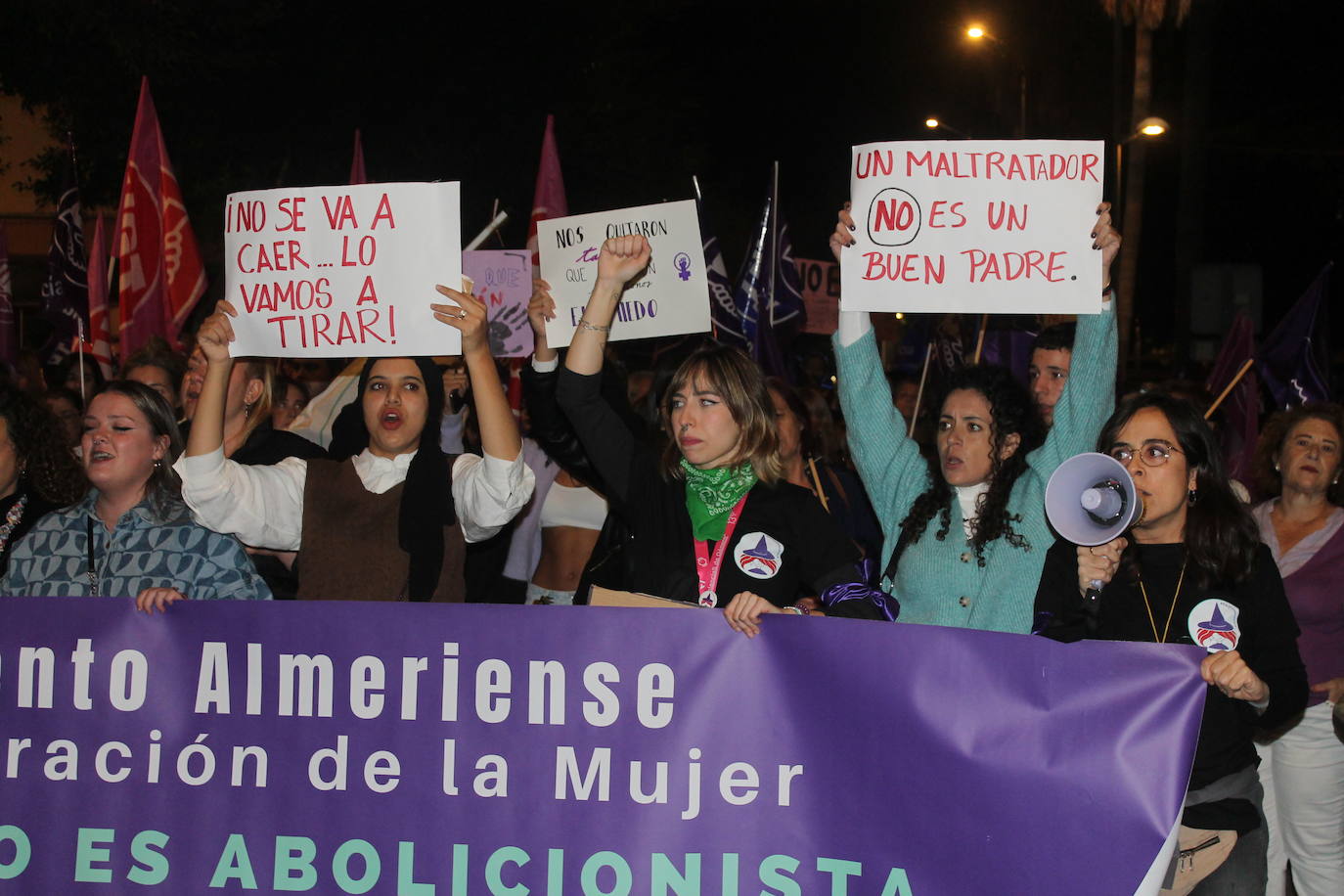 Cientos de almerienses han recorrido las calles de la capital por el Día Internacional Contra la Eliminación de la Violencia Machista.
