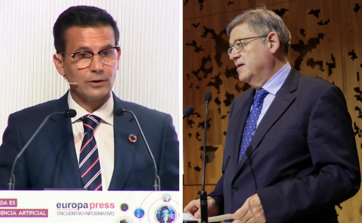 El alcalde de Granada, Paco Cuenca, y el presidente valenciano Ximo Puig.