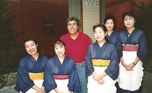 Miranda, en uno de sus viajes a Japón. 