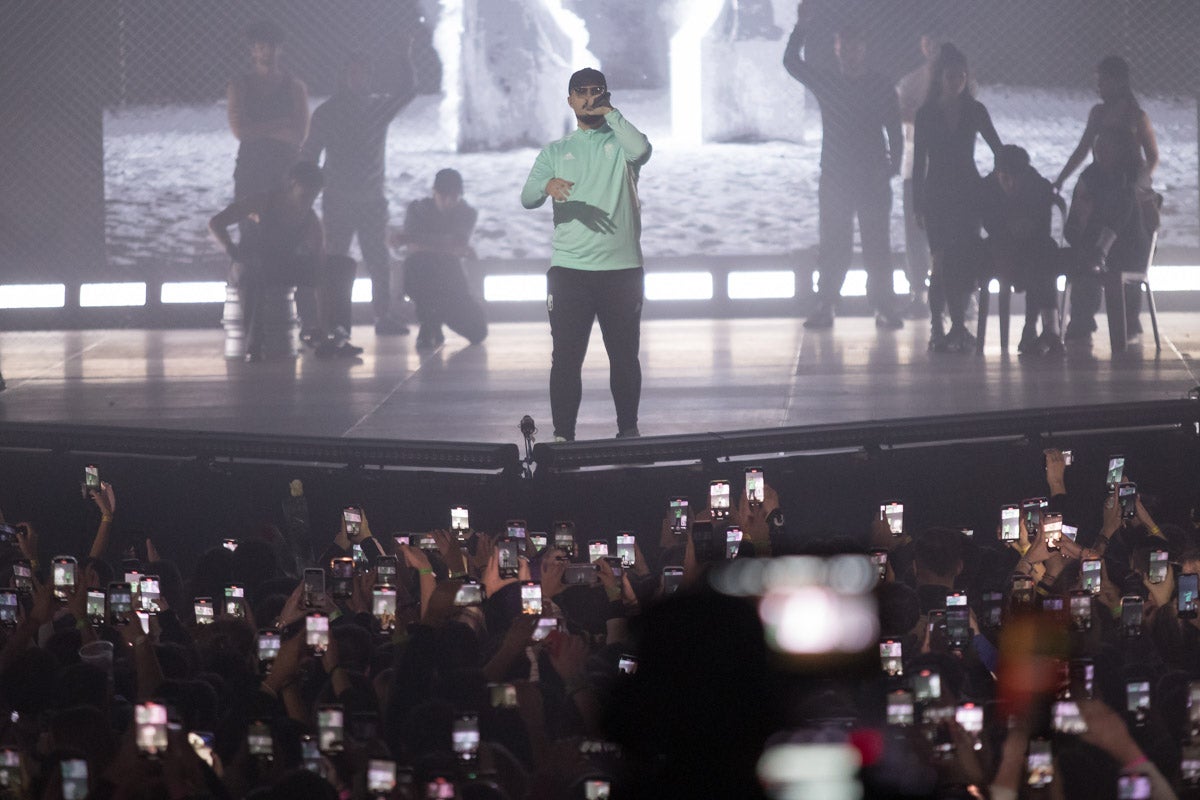 Momento del primer concierto de Dellafuente en el Palacio de Deportes.