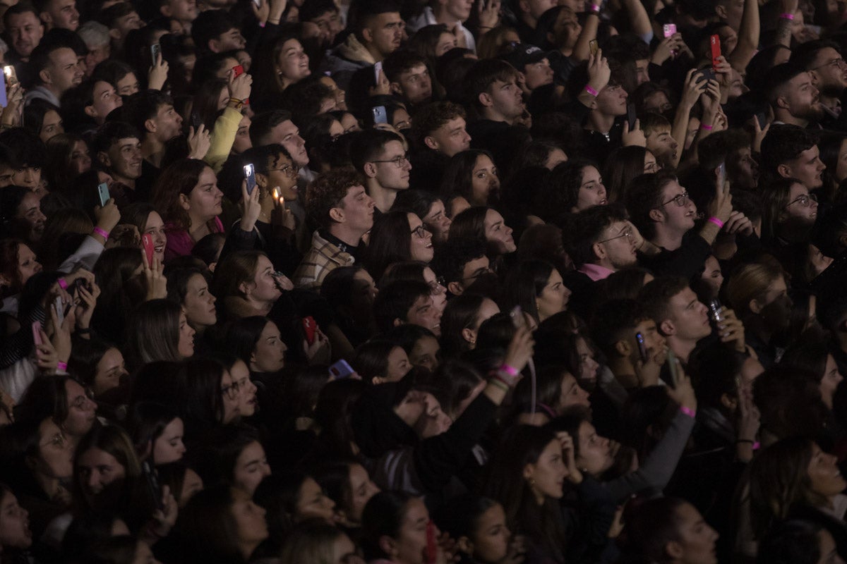 Momento del primer concierto de Dellafuente en el Palacio de Deportes.