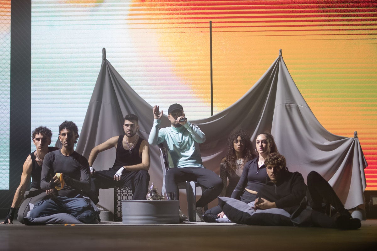 Momento del primer concierto de Dellafuente en el Palacio de Deportes.