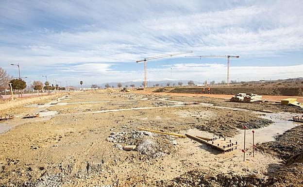 Terrenos donde se construye el acelerador. 