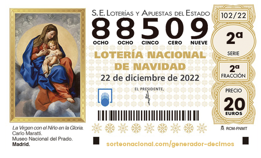 Sorteo de Lotería de Navidad.