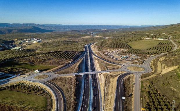 Paso elevado en el tramo inaugurado hoy. 