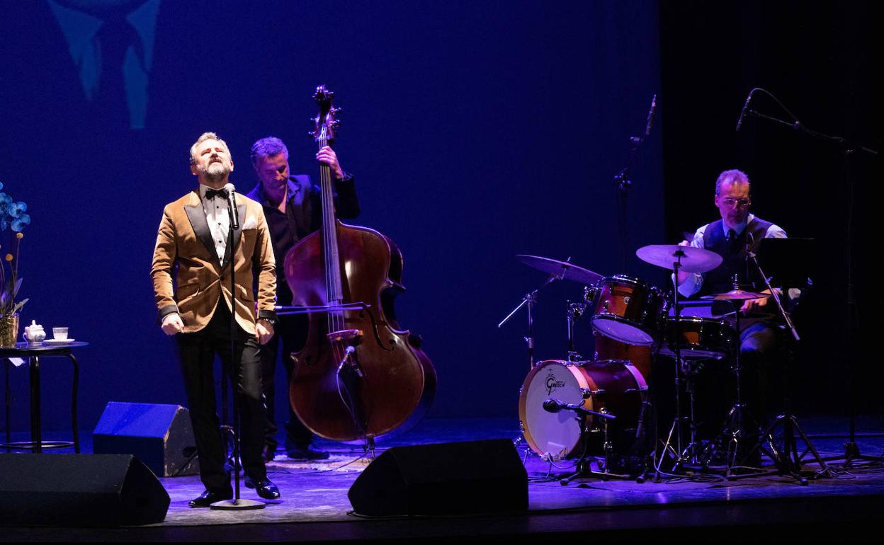 Fran Llorens, en un momento de su actuación. 