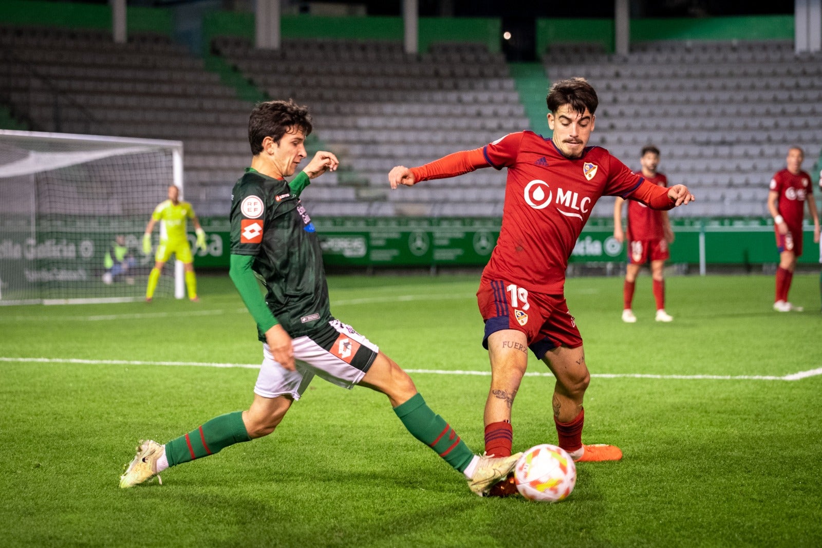 Aitor Gelardo, en el partido de ida contra los ferrolanos en A Malata