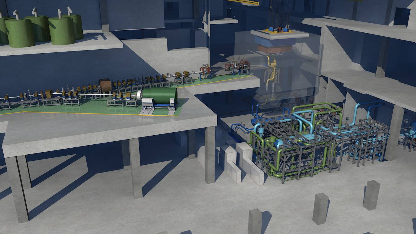 Imagen secundaria 1 - Proyecciones del edificio del acelerador.