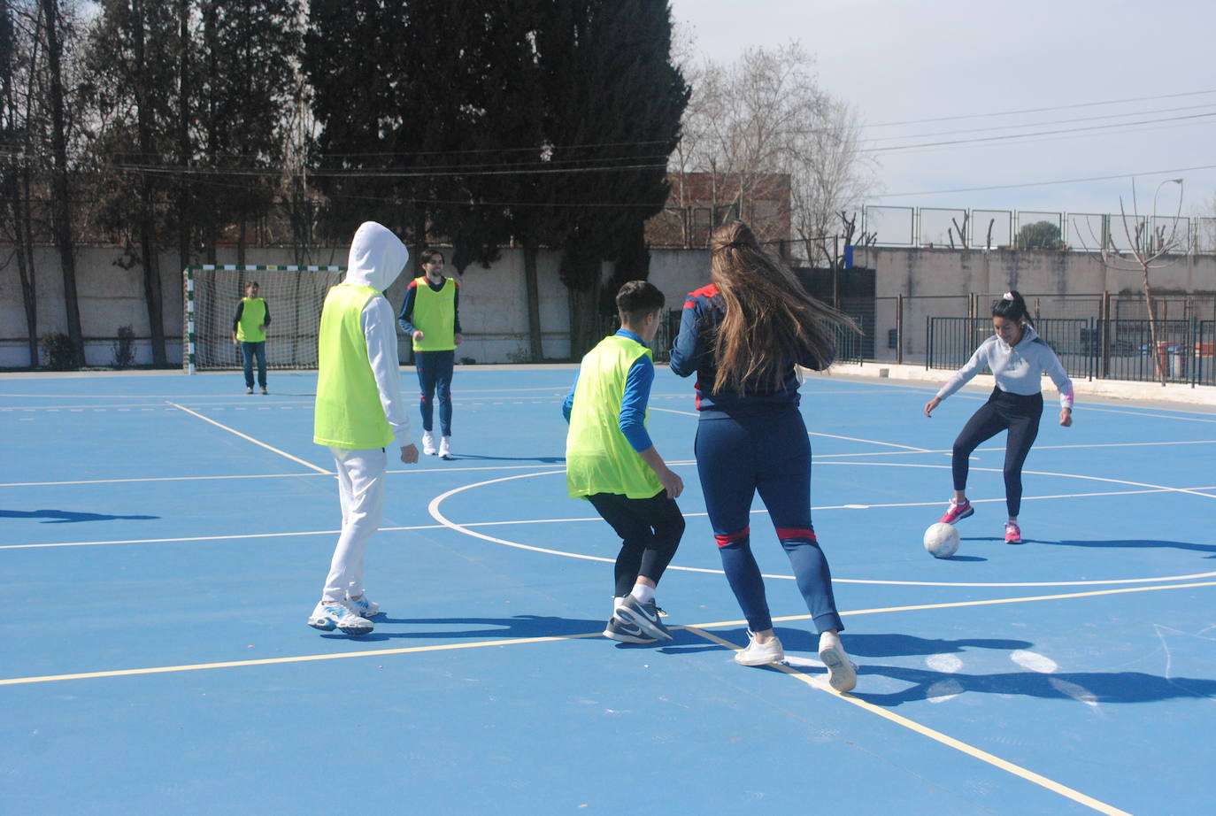 Las chicas el IES La Paz, muy participativas.