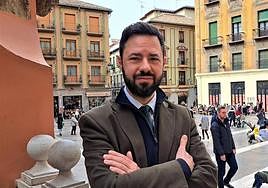 Luis Javier López en la Plaza de las Pasiegas.