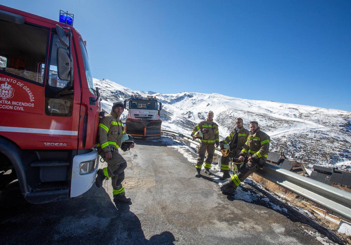 El retén de Bomberos en Sierra Nevada.