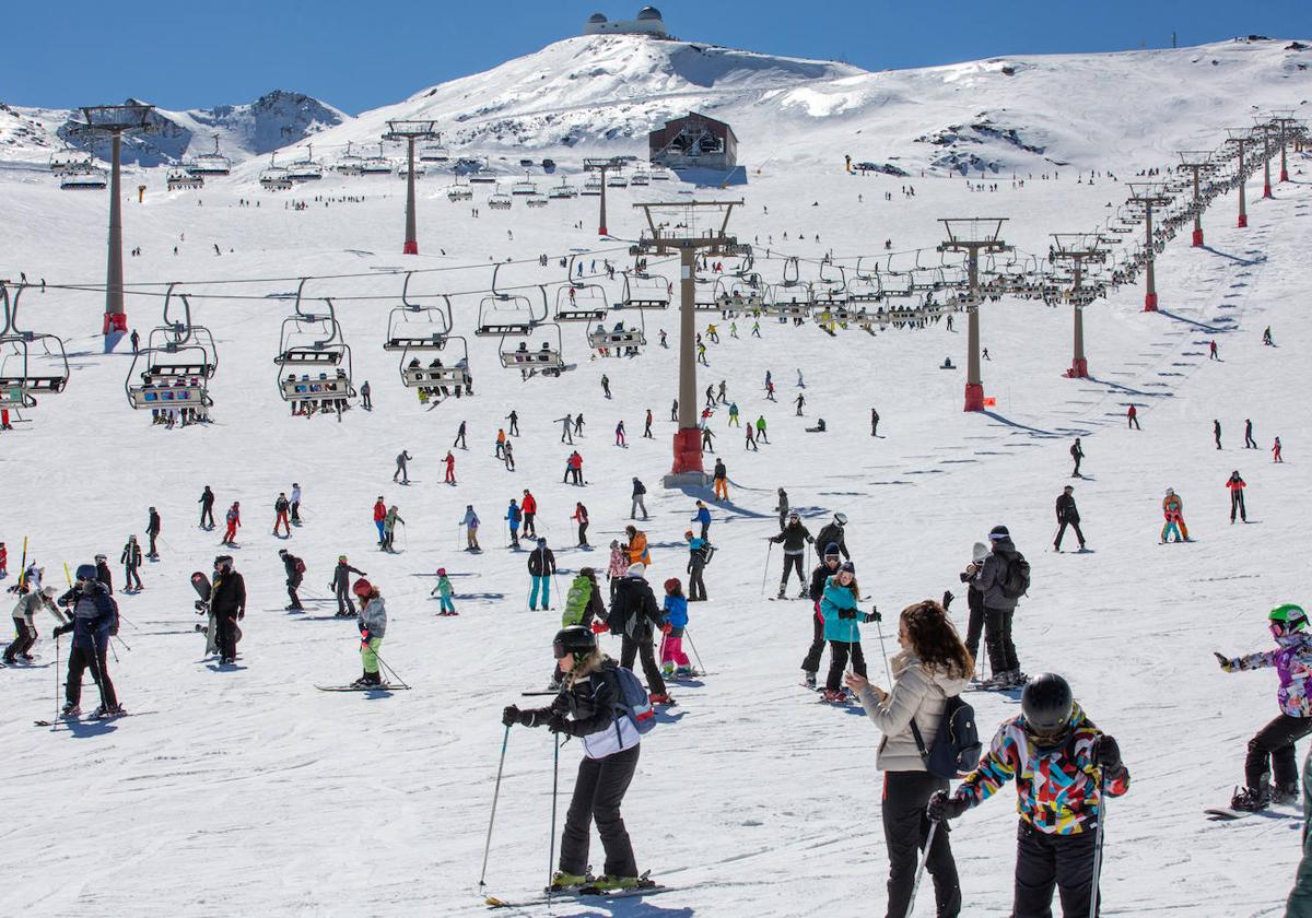 El ambiente en la zona de Borreguiles fue excepcional.