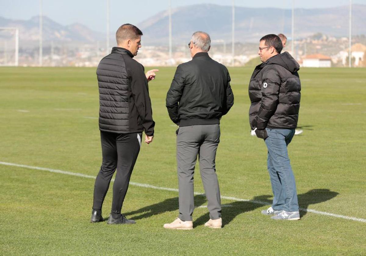 Robert Moreno, Pep Boada y David Comamala, en su etapa rojiblanca.