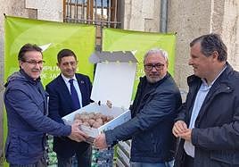 Una muestra de las patatas que se cultivan en La Matea, ahora de promoción.