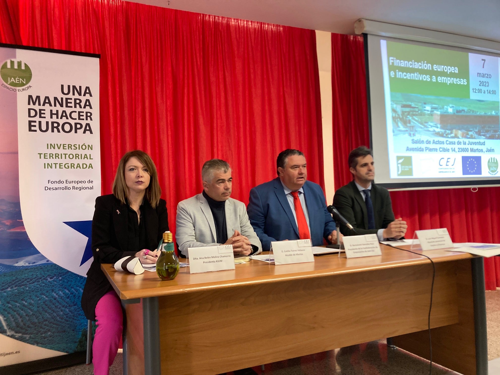 Ana Belén Molina, Emilio Torres, Bartolomé González y Luis Miguel Carmona.