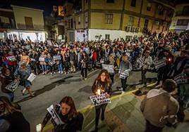 Una de las manifestaciones desarrolladas en el municipio para clamar justicia por el crimen.