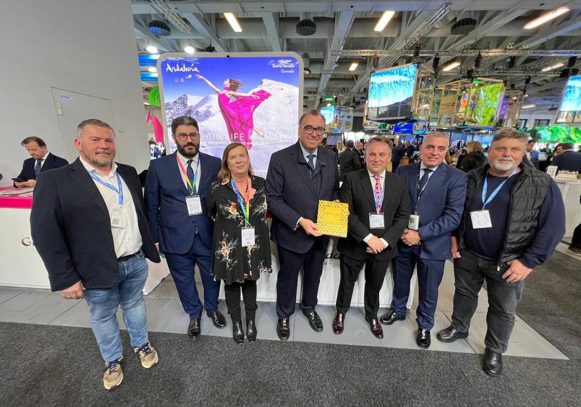 Delegación granadina en la feria de turismo de Berlín.