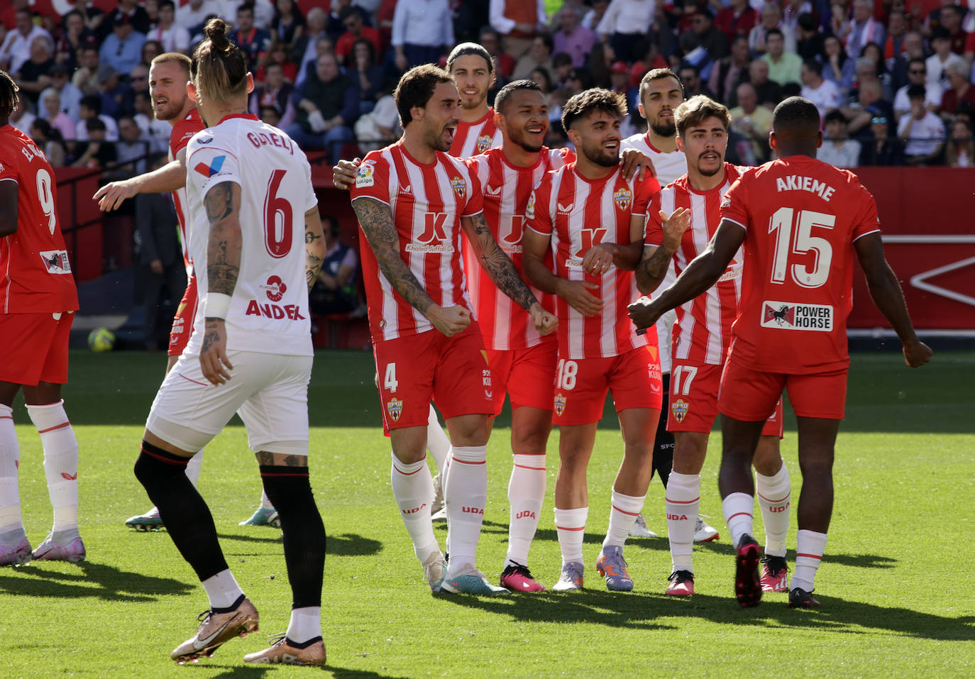 Las imágenes de la derrotas del Almería ante el Sevilla