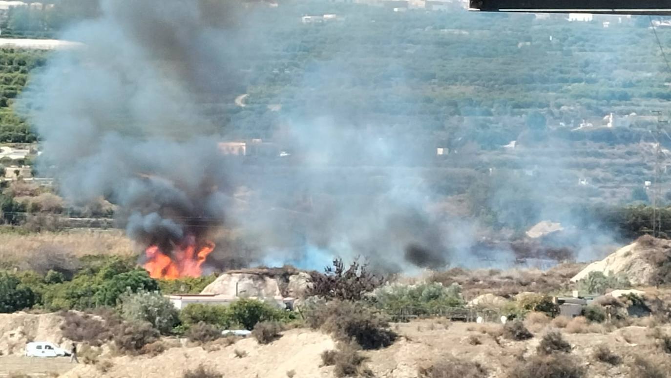 Detalle del incendio forestal de Bentarique.