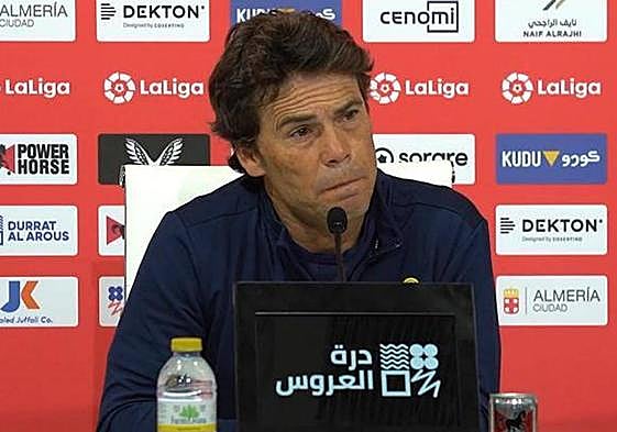 Rubi durante la rueda de prensa previa al partido frente al Cádiz.