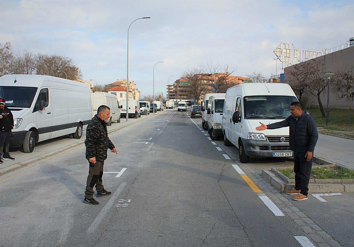 Situación del mercadillo del Zaidín esta mañana.