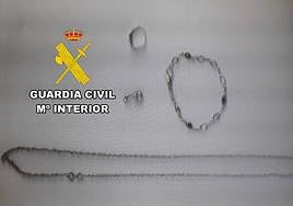 Algunas de las joyas recuperadas.