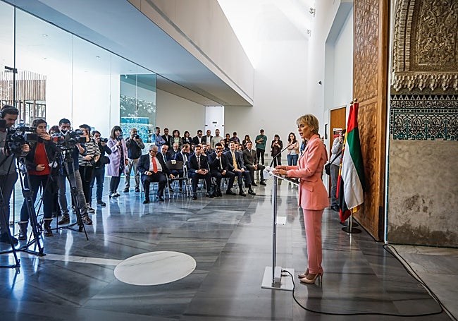 Carme Artigas, durante su intervención en el acto.