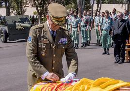 Acto de despedida del legionario fallecido en Alicante, en la base de Viator.