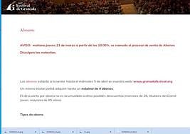 El Festival anuncia la reanudación de la puesta en marcha de sus abonos.